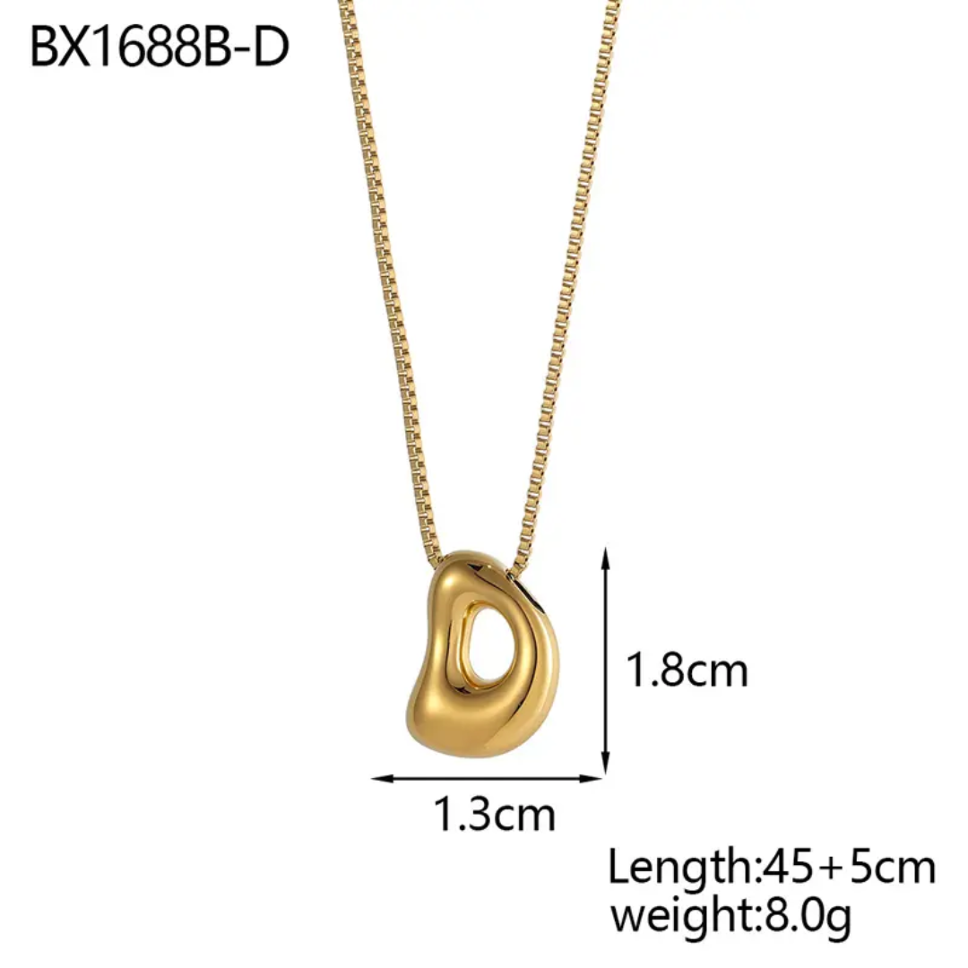 Gold-Plated Initial "D" Pendant Necklace