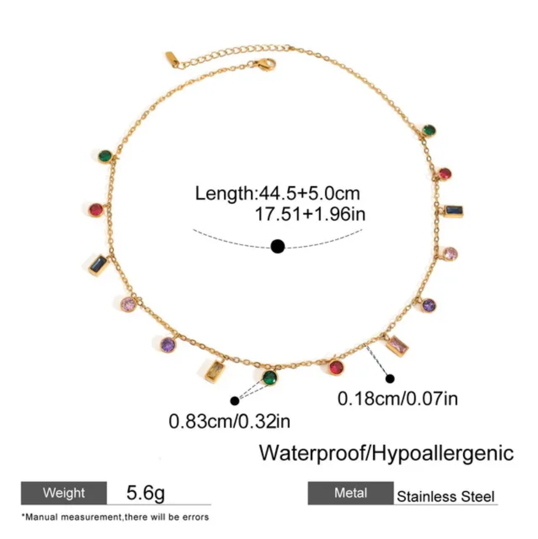 Crystal Carnival Anti-Tarnish Gold Plated Necklace