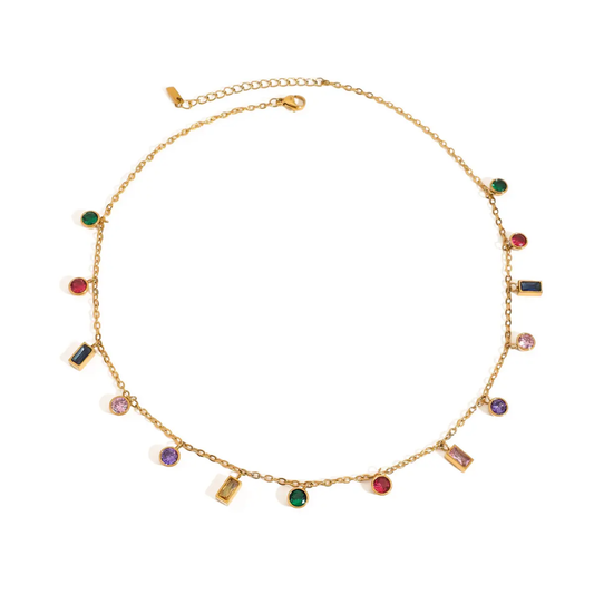 Crystal Carnival Anti-Tarnish Gold Plated Necklace