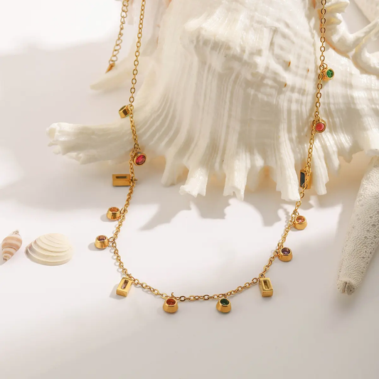 Crystal Carnival Anti-Tarnish Gold Plated Necklace