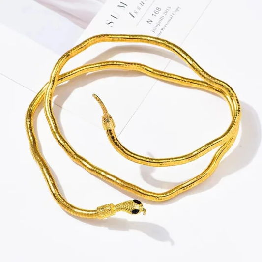 Anti-Tarnish Gold Plated Snake Design Necklace for Women