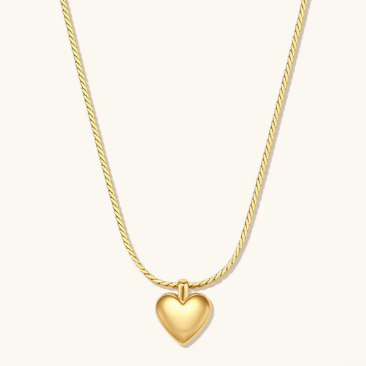 Gold Plated Heart Pendant Necklace – Anti-Tarnish
