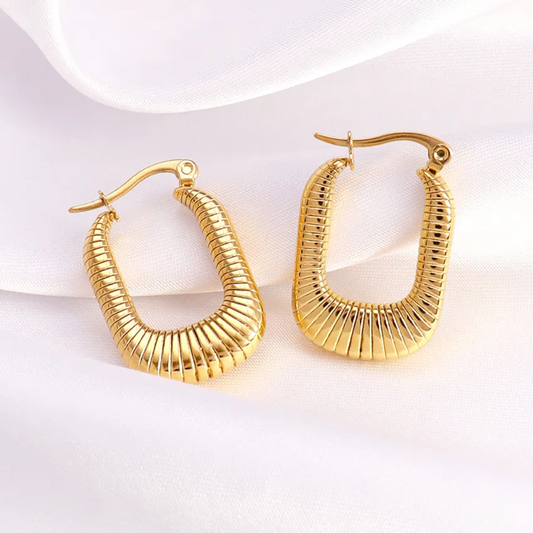Snake Coil Hoop Earrings – Gold-Plated