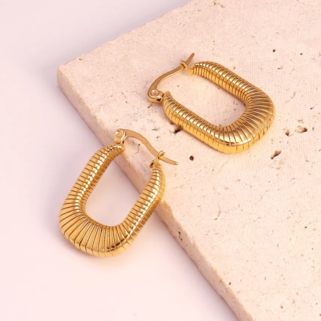 Snake Coil Hoop Earrings – Gold-Plated