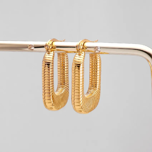 Snake Coil Hoop Earrings – Gold-Plated