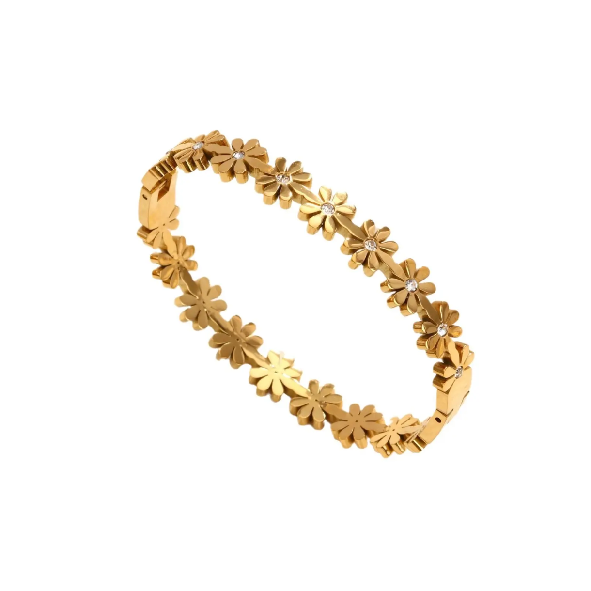 Gold Plated Anti-Tarnish Floral Kada