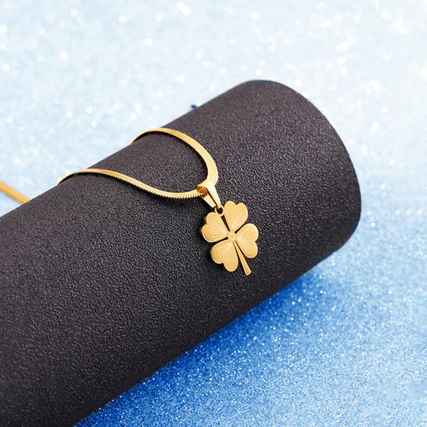 Gold Plated Anti-Tarnish Four-Leaf Clover Necklace