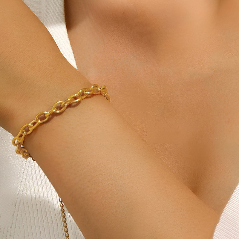 Anti-Tarnish Gold Plated Chain Link Bracelet ✨💛