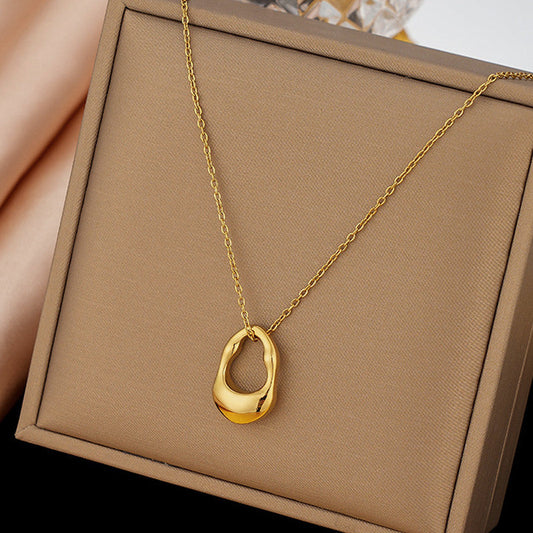 Anti-Tarnish Gold Plated Abstract Pendant Necklace ✨💛