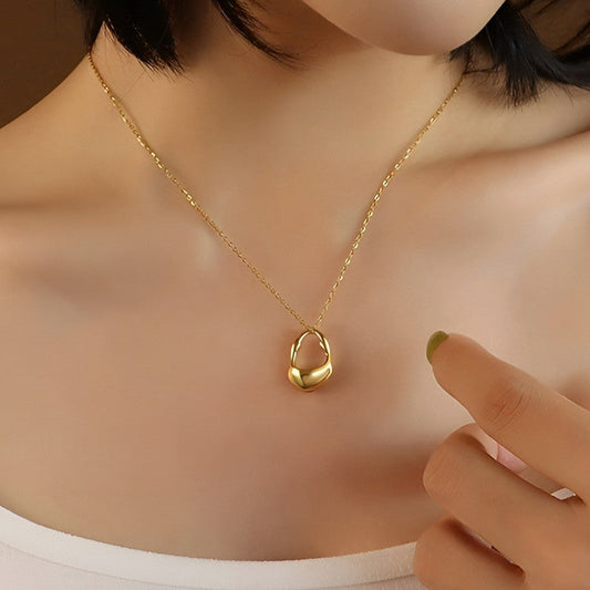 Anti-Tarnish Gold Plated Abstract Pendant Necklace ✨💛