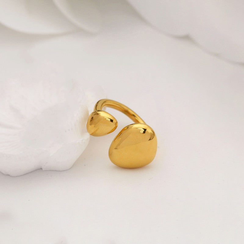 Anti-Tarnish Gold Plated Adjustable Statement Finger Ring ✨💛