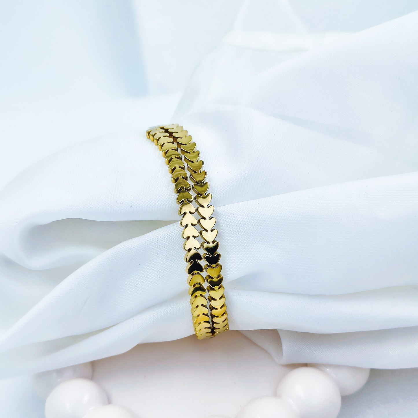 Gold Plated Leaf Pattern Kada – Anti Tarnish (Regular Size 2.4, 2.6