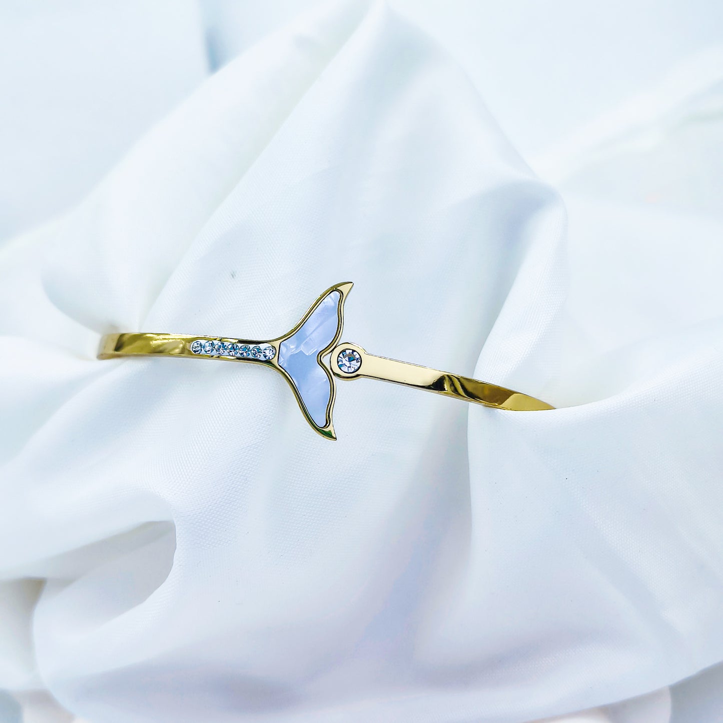 Gold Plated Whale Tail Kada – Anti Tarnish (Regular Size 2.6 & 2.8)