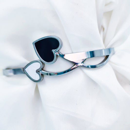 Dual Heart Anti-Tarnish Bracelet (Size 2.6 & 2.8)