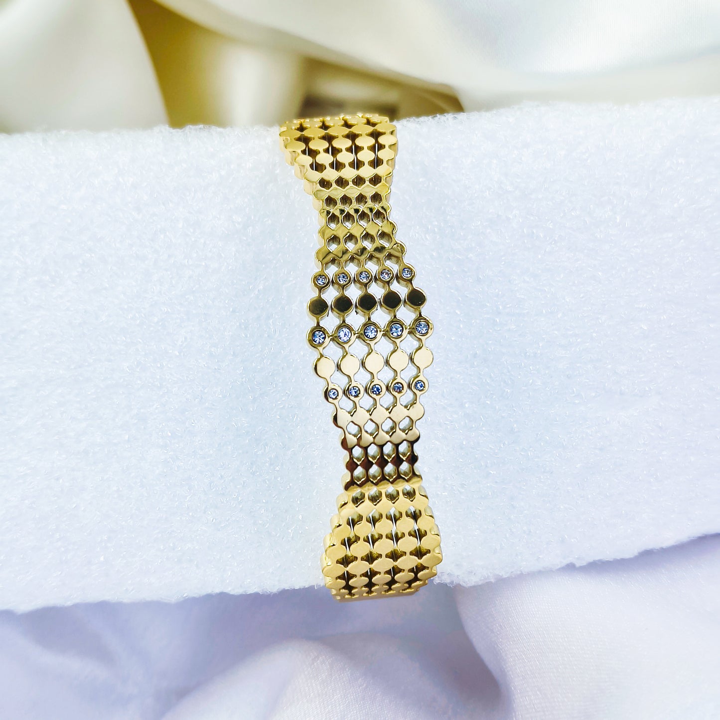 Anti-Tarnish Gold Plated Textured Kada Bracelet – Regular Size 2.8 | True Shiny Jewells