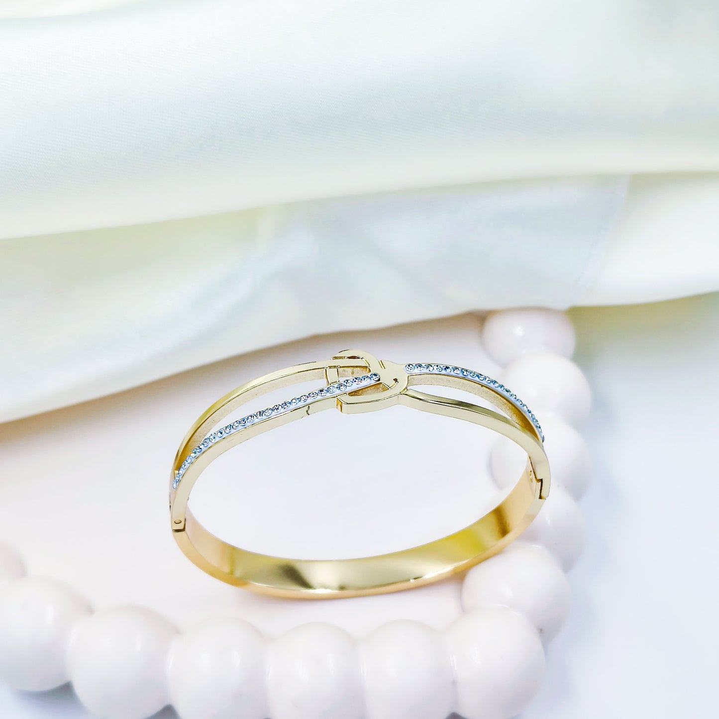 Anti-Tarnish Gold Plated Knot Design Kada Bracelet – Baby Size 2.6 | True Shiny Jewells