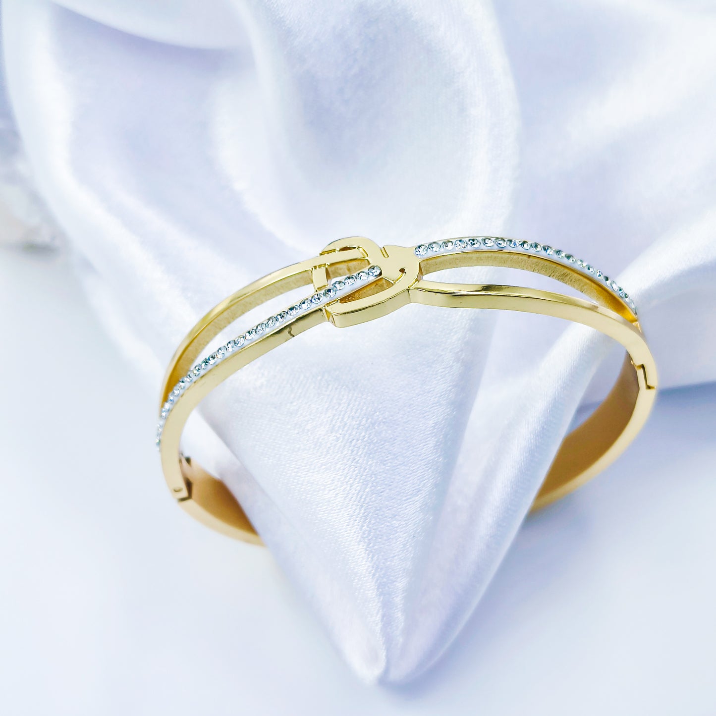 Anti-Tarnish Gold Plated Knot Design Kada Bracelet – Baby Size 2.6 | True Shiny Jewells