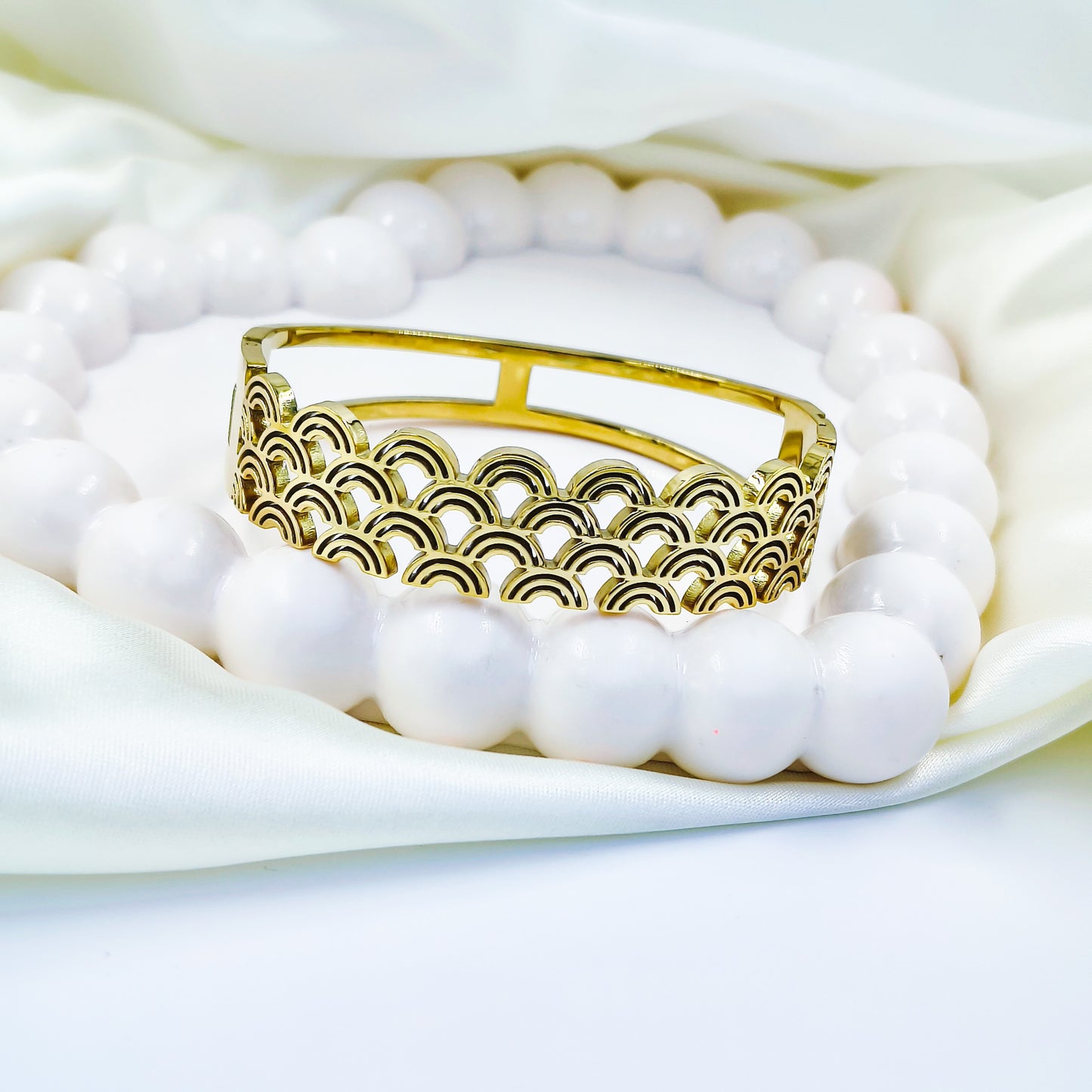 Anti-Tarnish Gold Plated Designer Kada Bracelet – Regular Size 2.8 | True Shiny Jewells
