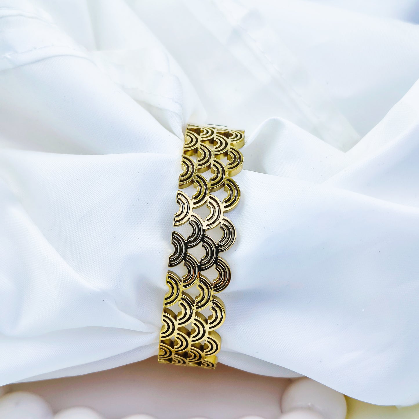 Anti-Tarnish Gold Plated Designer Kada Bracelet – Regular Size 2.8 | True Shiny Jewells