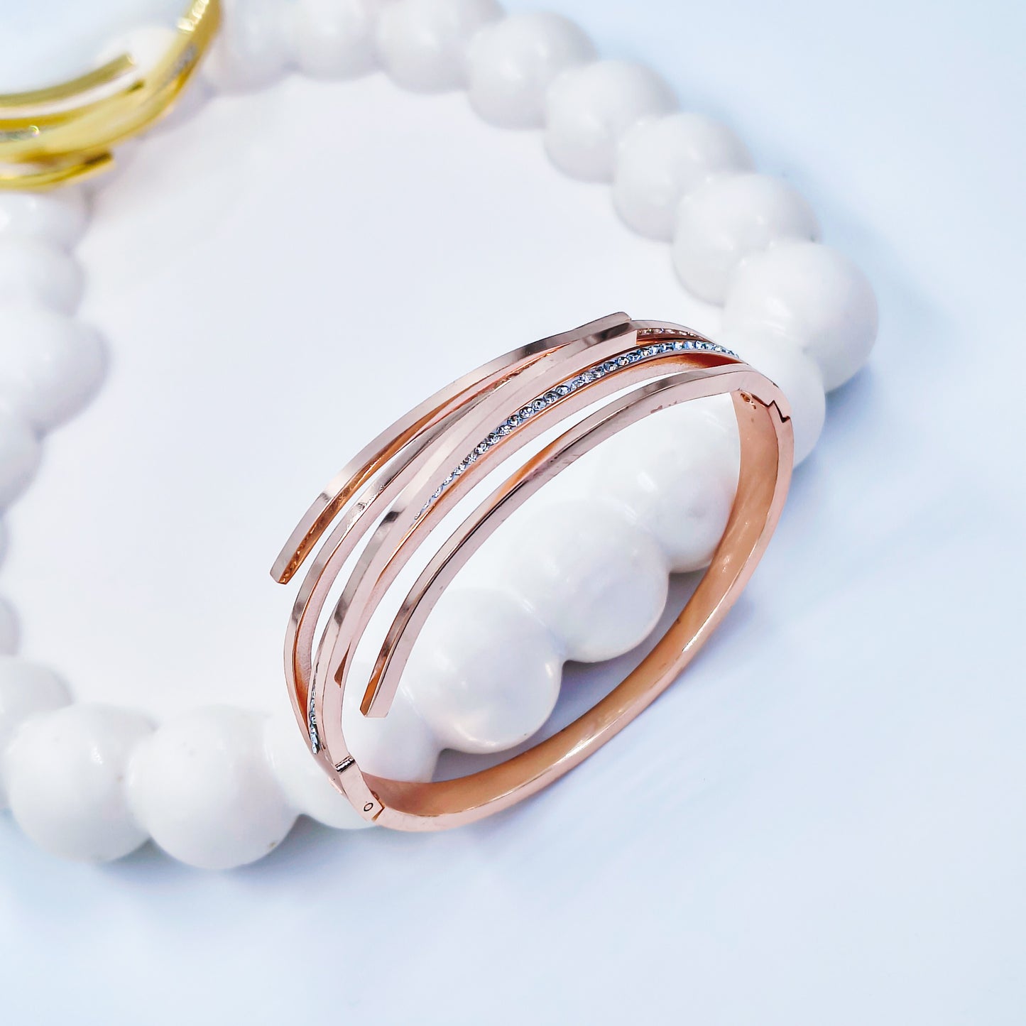 Anti-Tarnish Dual Tone Kada Bracelet for Women – Gold & Rose Gold | baby Size 2.6