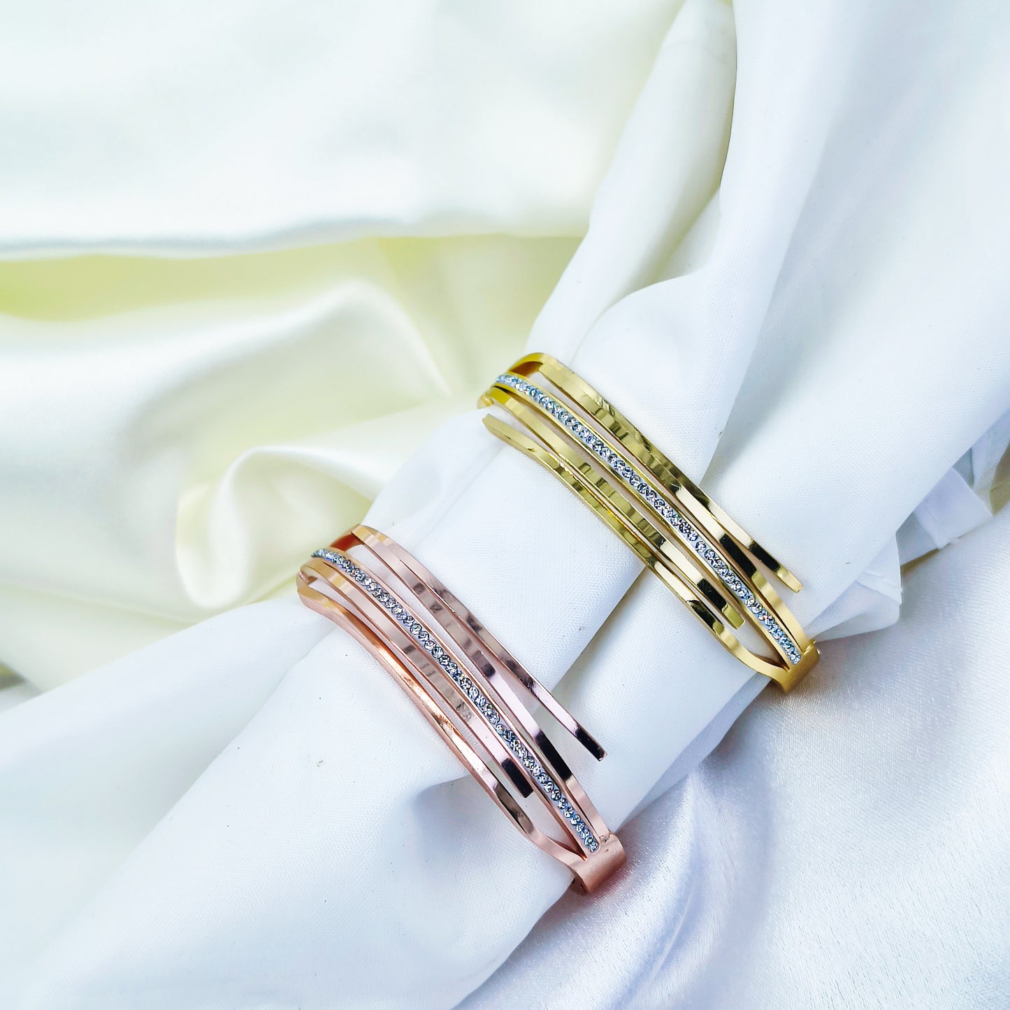 Anti-Tarnish Dual Tone Kada Bracelet for Women – Gold & Rose Gold | baby Size 2.6