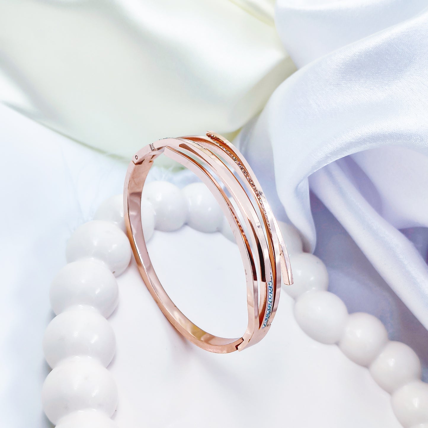 Anti-Tarnish Dual Tone Kada Bracelet for Women – Gold & Rose Gold | baby Size 2.6
