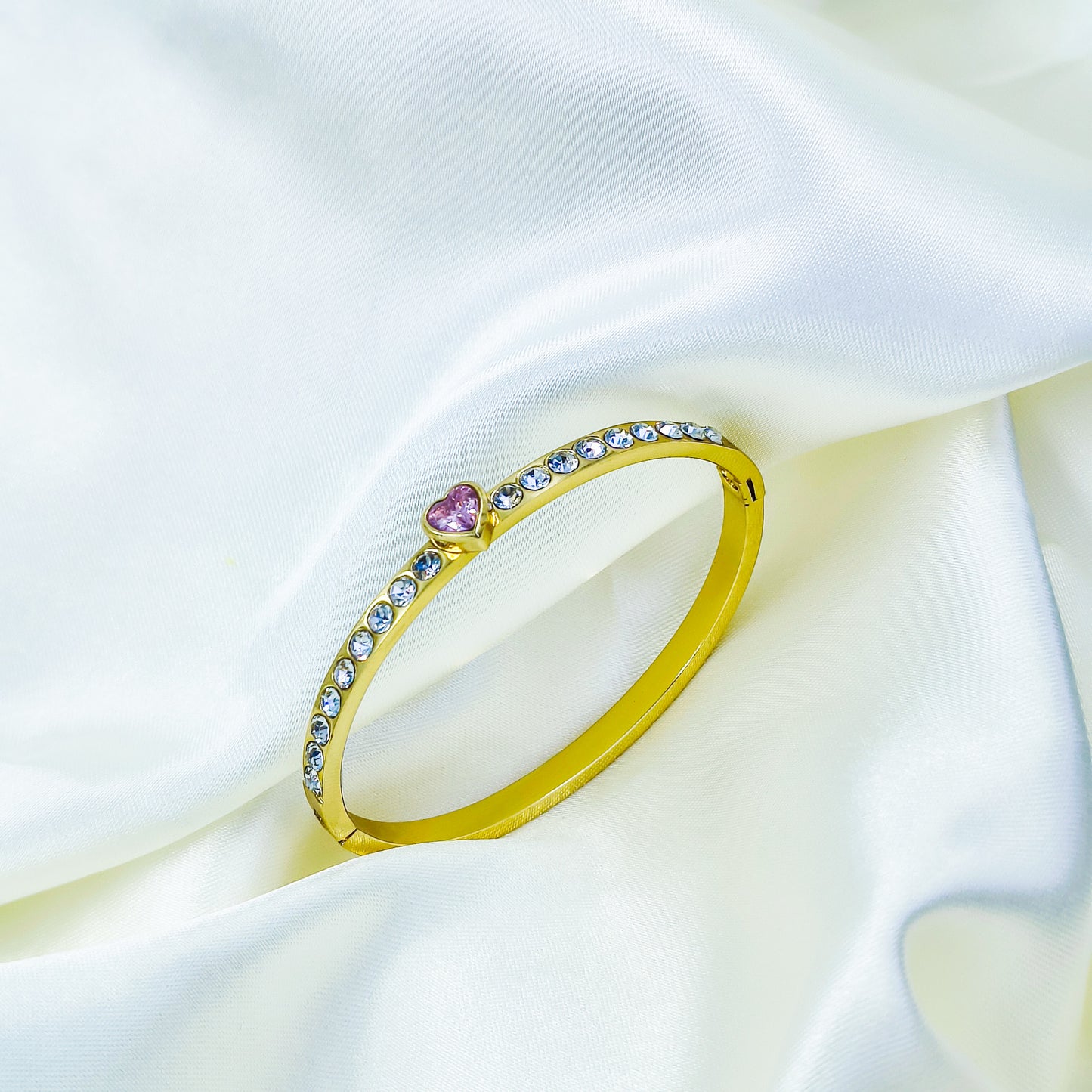 Anti-Tarnish Gold Plated Heart Kada