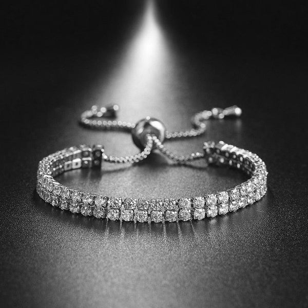 Silver Sparkle Adjustable Bracelet – Anti Tarnish