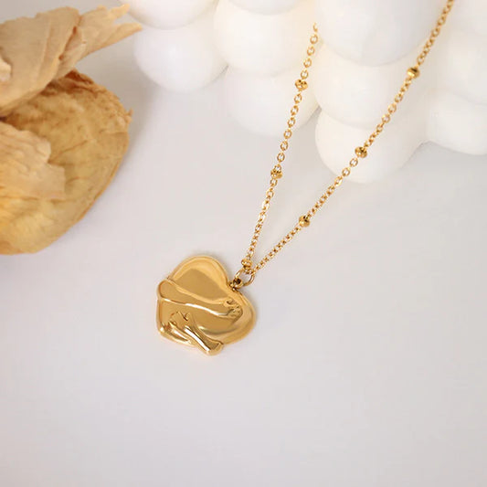 Abstract Heart Pendant Necklace – Anti Tarnish