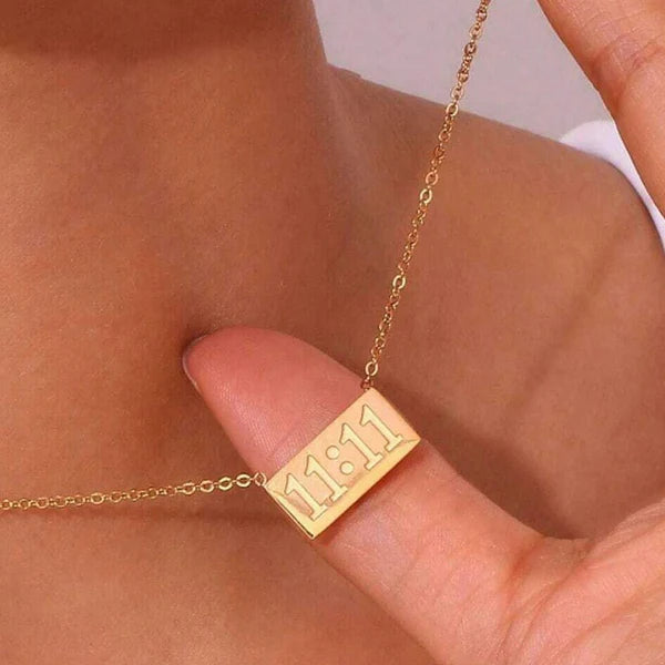 11:11 Gold Plated Angel Number Anti-Tarnish Necklace For Women