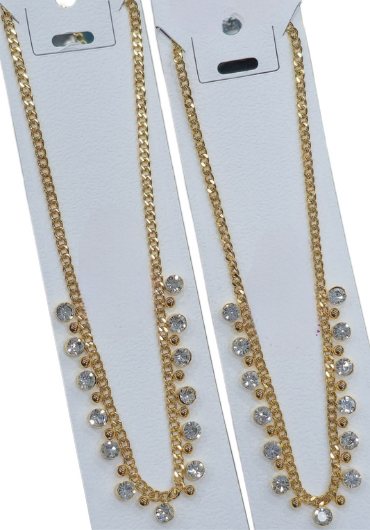 Bold Shine Anti-Tarnish Gold-Plated CZ Necklace