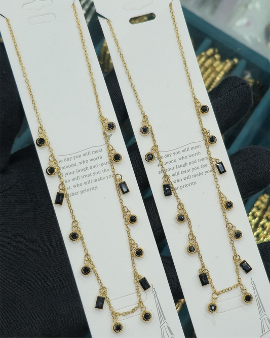 Vibrant Sparkle Anti-Tarnish Gold-Plated Necklace