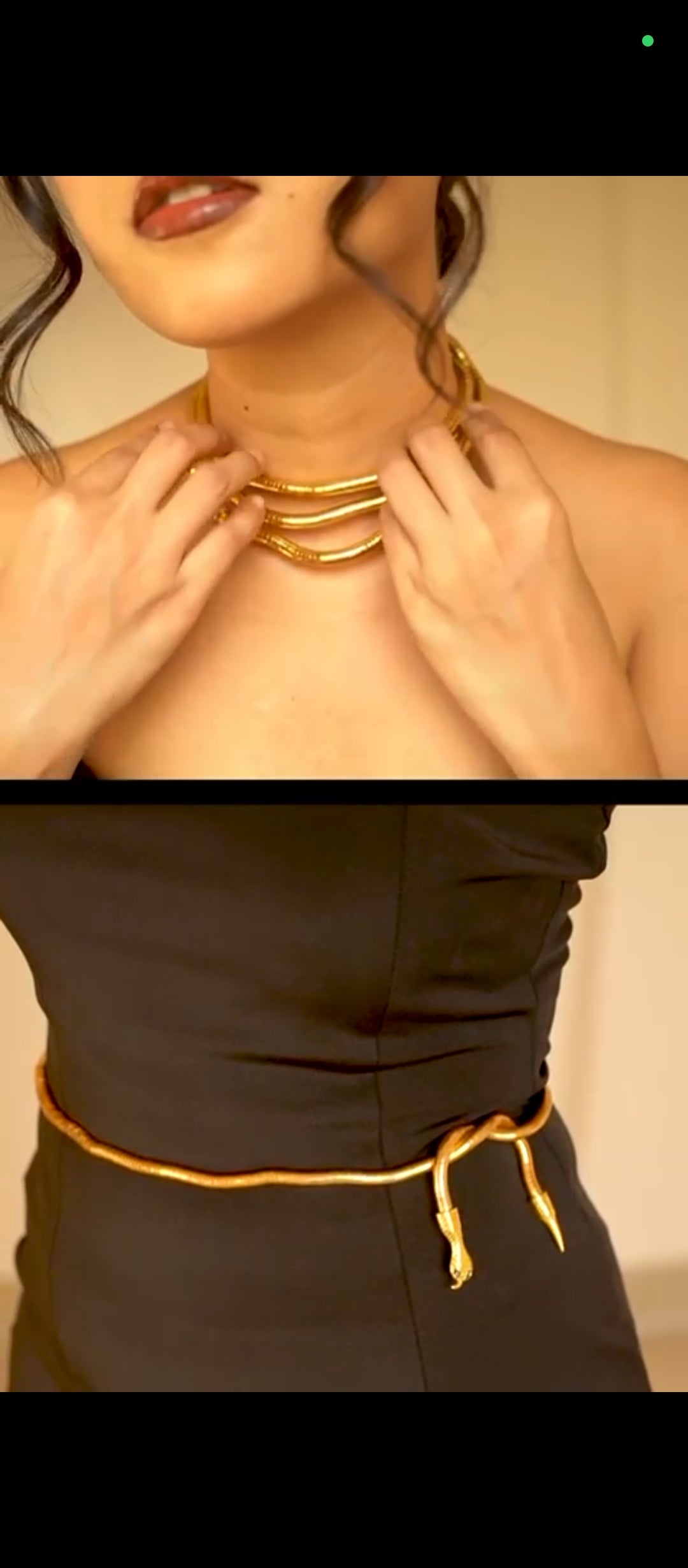 Anti-Tarnish Gold Plated Snake Design Necklace for Women