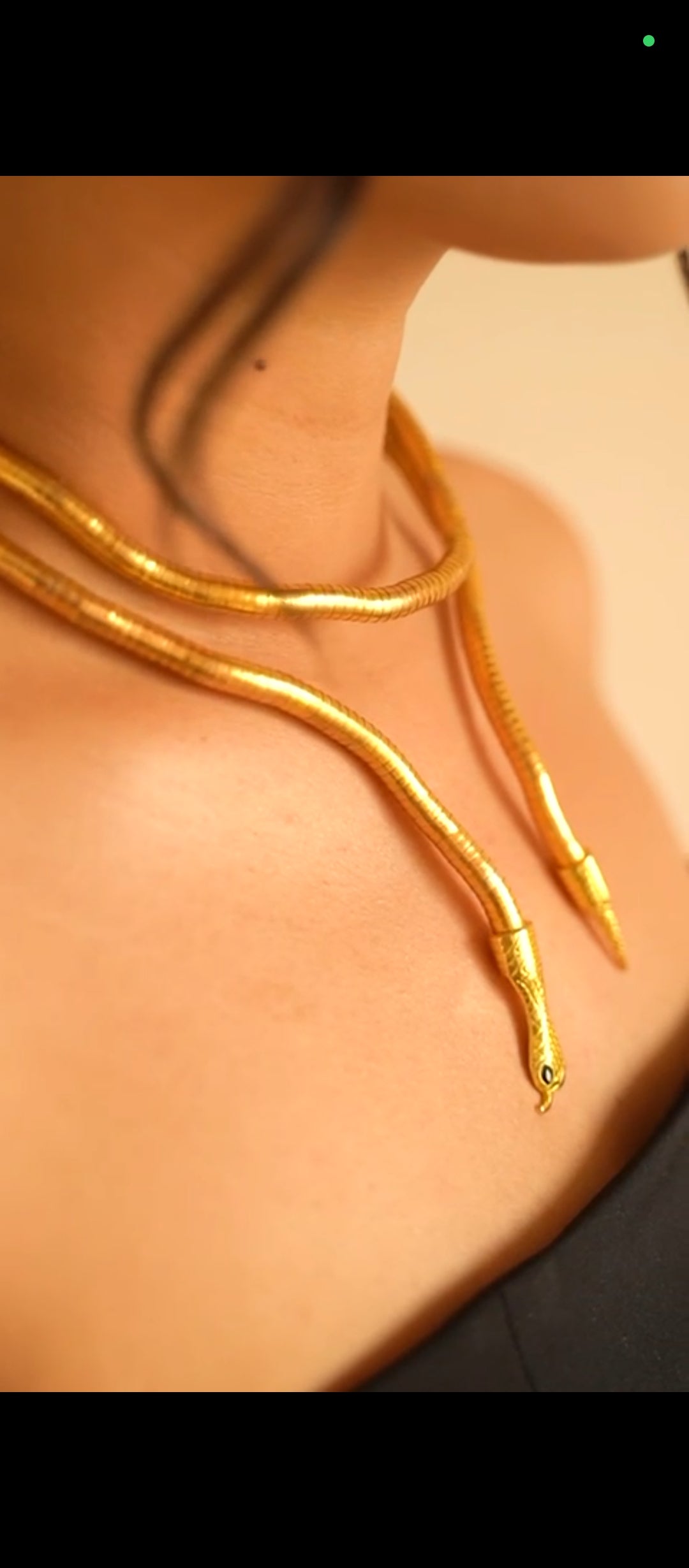 Anti-Tarnish Gold Plated Snake Design Necklace for Women