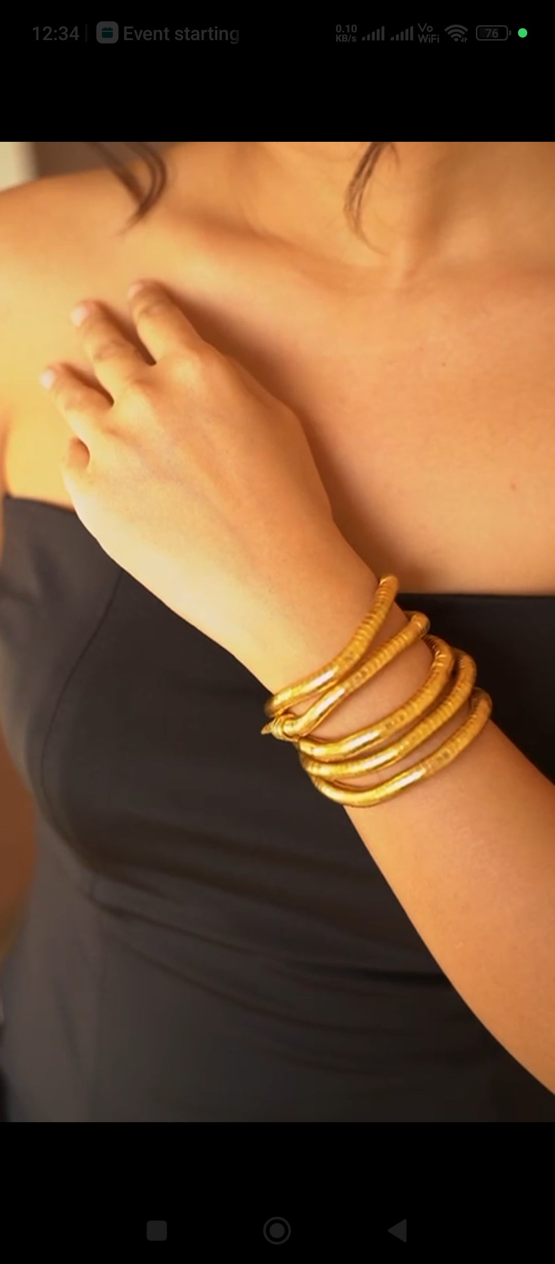 Anti-Tarnish Gold Plated Snake Design Necklace for Women