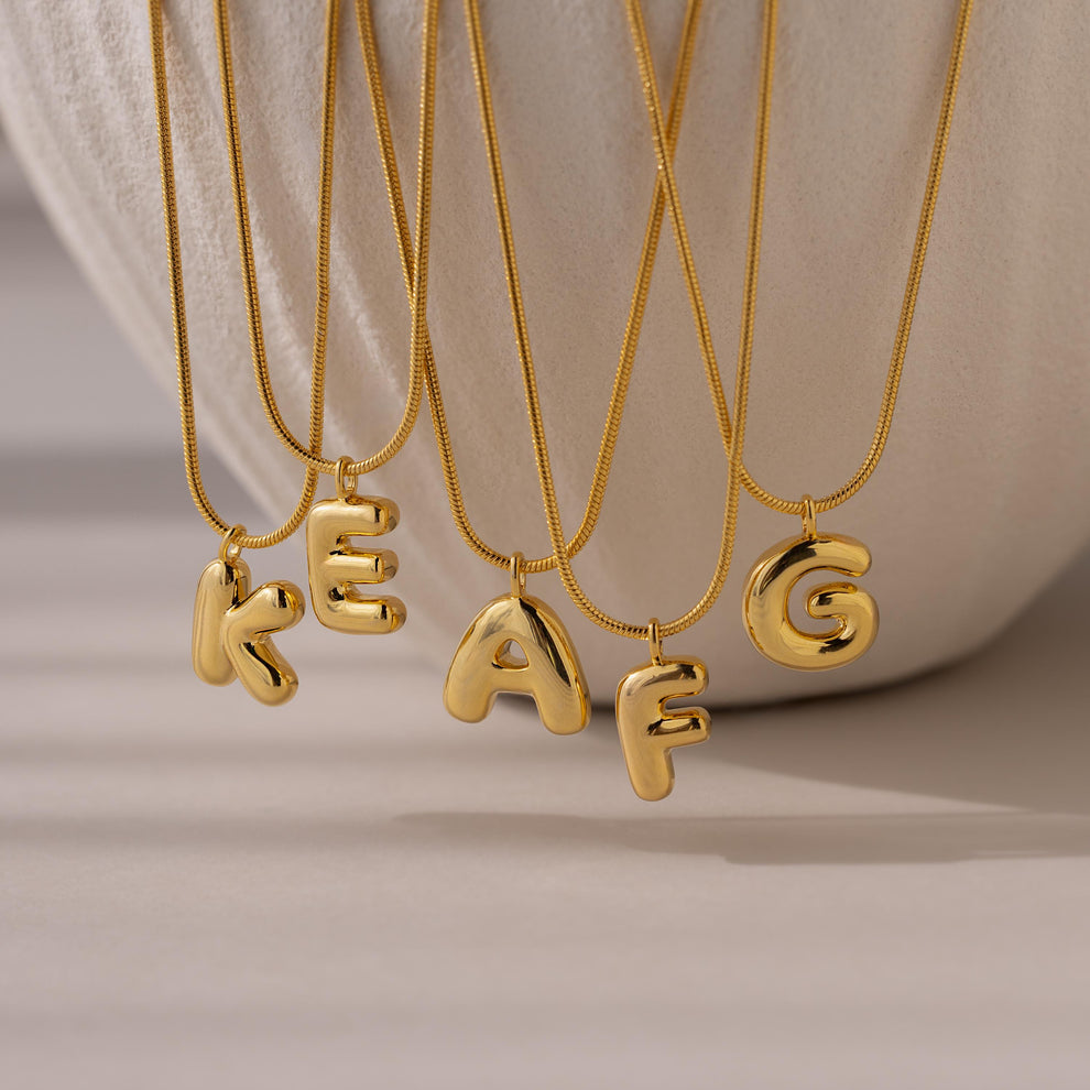 Gold-Plated Initial "K" Pendant Necklace