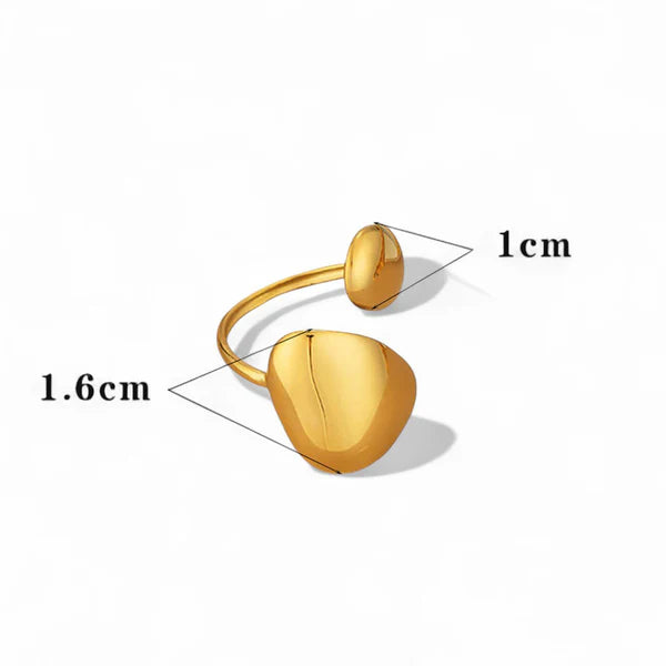 Modern Abstract Gold Plated Anti-Tarnish Finger Ring