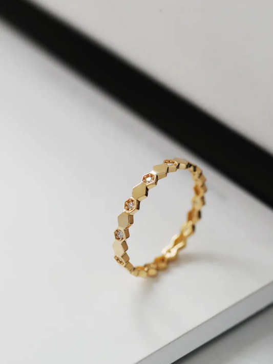 Dainty Diamond Eternity Finger Ring
