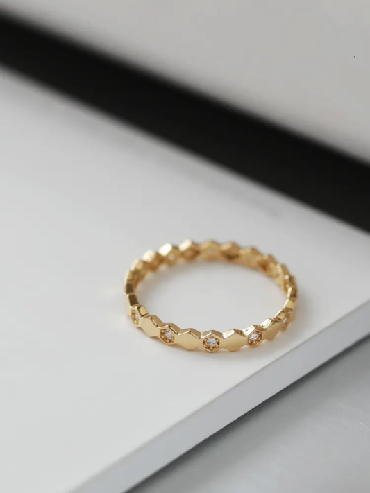 Dainty Diamond Eternity Finger Ring