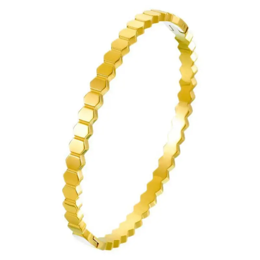 Gold Plated Anti-Tarnish Geometric Kada