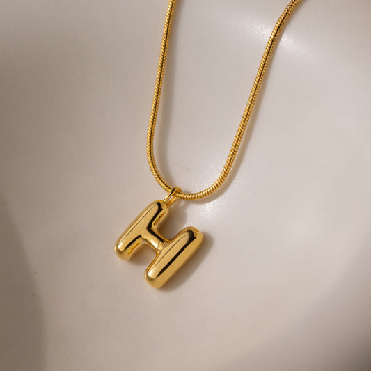 Anti-Tarnish Gold Plated Pendant – "H"