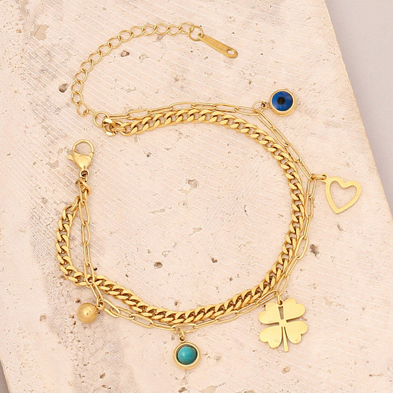 Anti-Tarnish Gold Plated Multi-Charm Bracelet ✨💛