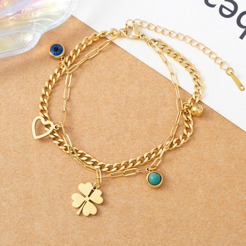 Anti-Tarnish Gold Plated Multi-Charm Bracelet ✨💛