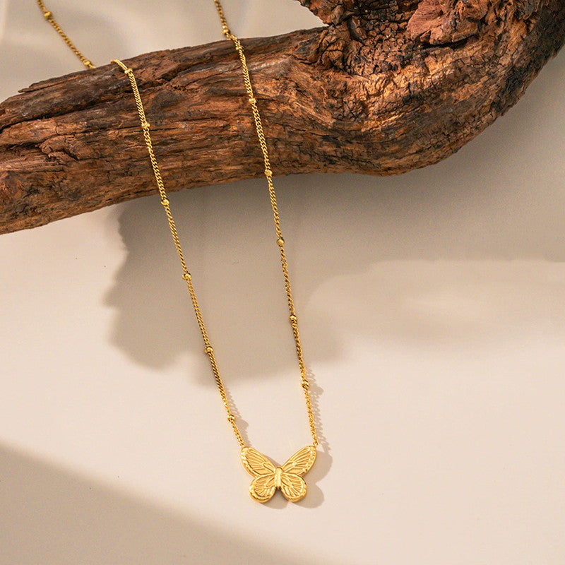 Anti-Tarnish Gold Plated Butterfly Pendant Necklace 🦋✨