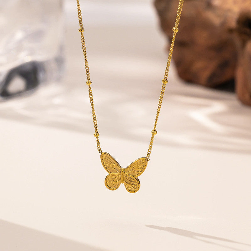 Anti-Tarnish Gold Plated Butterfly Pendant Necklace 🦋✨