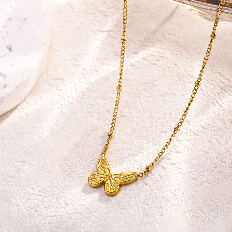 Anti-Tarnish Gold Plated Butterfly Pendant Necklace 🦋✨