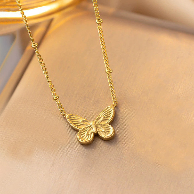 Anti-Tarnish Gold Plated Butterfly Pendant Necklace 🦋✨