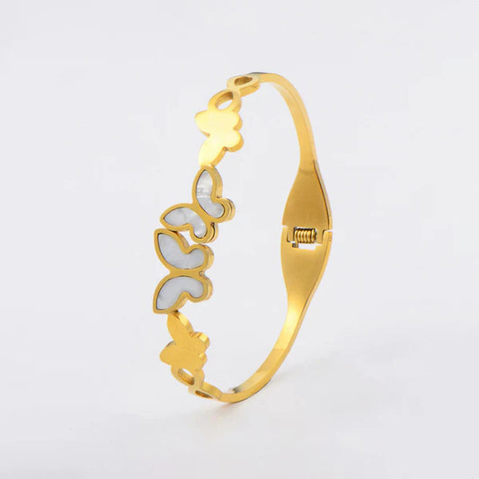 Gold-Plated Butterfly Kada Bracelet for Women | Elegant Anti-Tarnish Jewelry