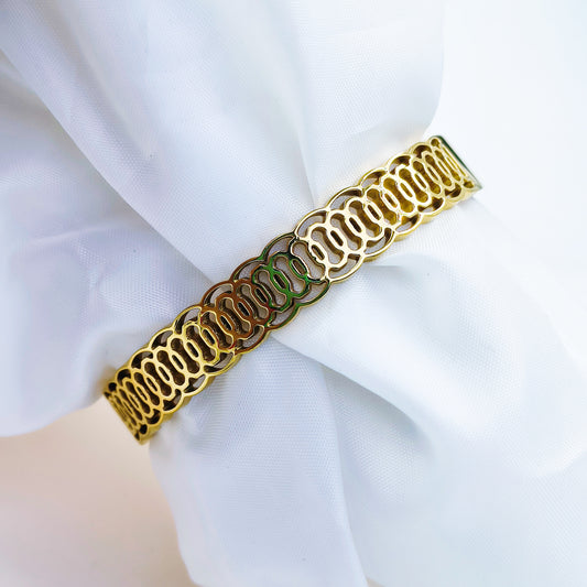 Gold Plated Designer Chain Kada – Anti Tarnish (Regular Size 2.6 & 2.8)