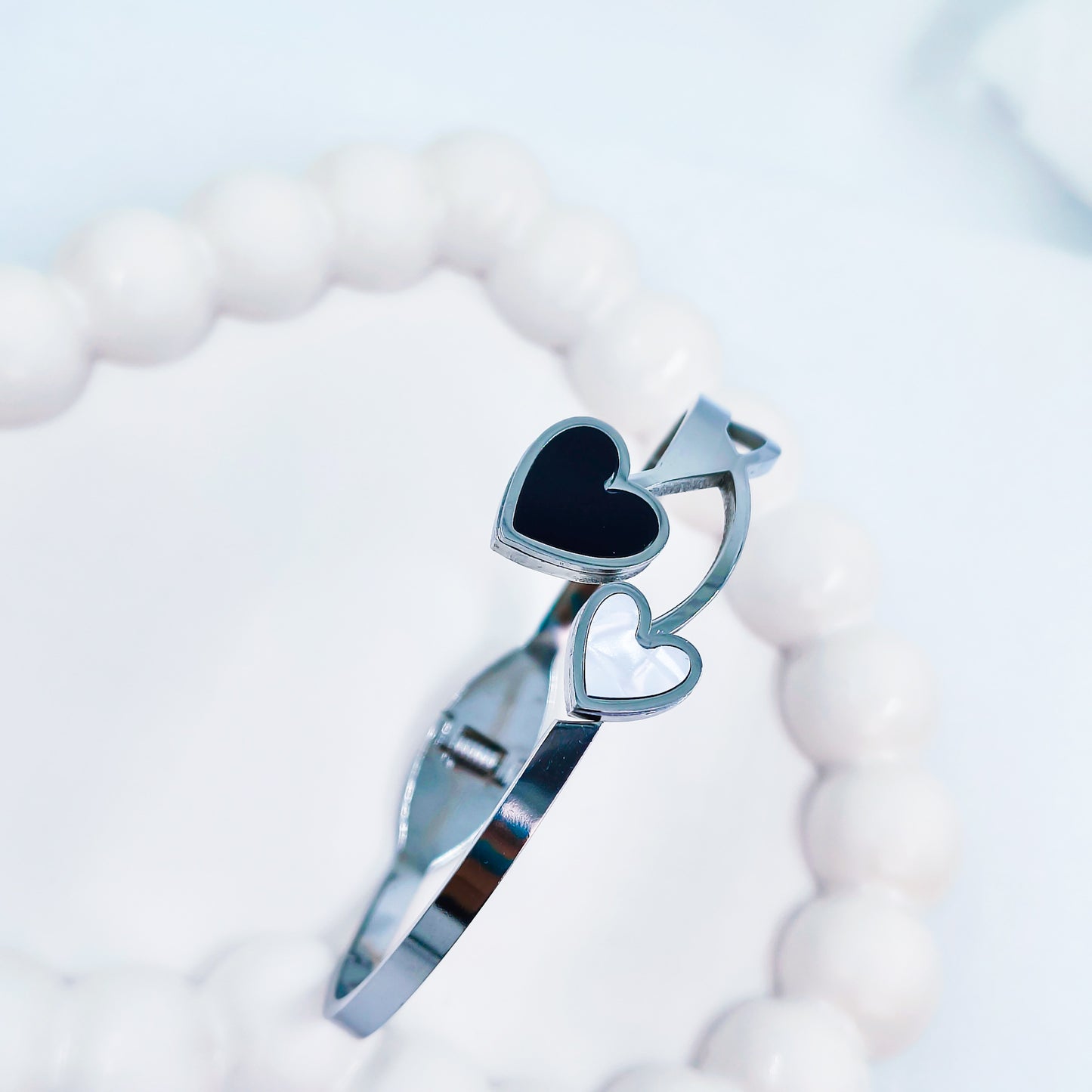 Dual Heart Anti-Tarnish Bracelet (Size 2.6 & 2.8)